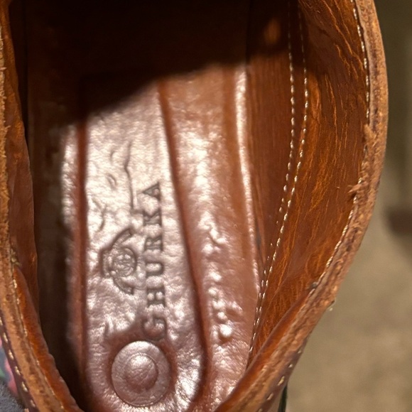 Rare Ghurka shoes leather chukka boots 8.5 new - Picture 8 of 8